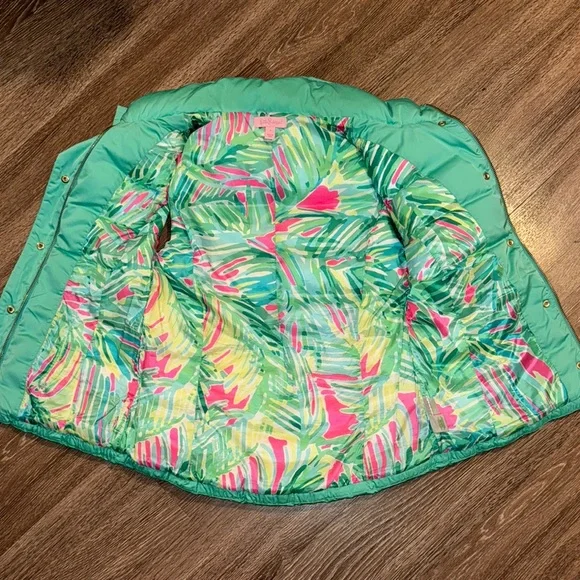 Lilly Pulitzer Teal Puffer Vest - Picture 7 of 7